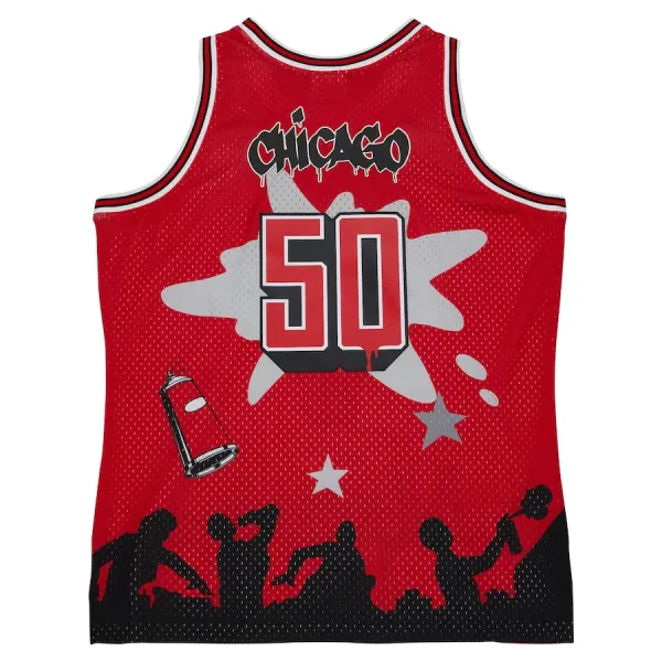 Muški Dres Chicago Bulls Mitchell Ness x Tats Cru Edition Hardwood Classics 2023/24 Swingman Crvena