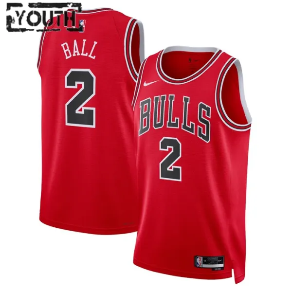Nike Dječji Dres Chicago Bulls Lonzo Ball 2 Icon Edition Swingman Crvena