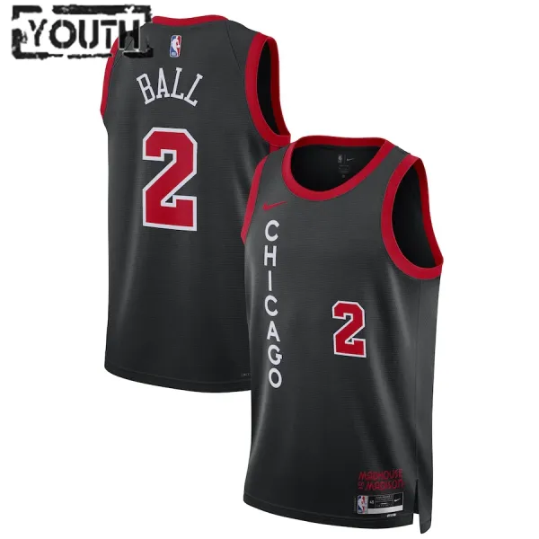 Nike Dječji Dres Chicago Bulls Lonzo Ball City Edition 2023/24 Swingman Crna Nike Dječji Dres Chicago Bulls Lonzo Ball City Edition 2023/24 Swingman Crna