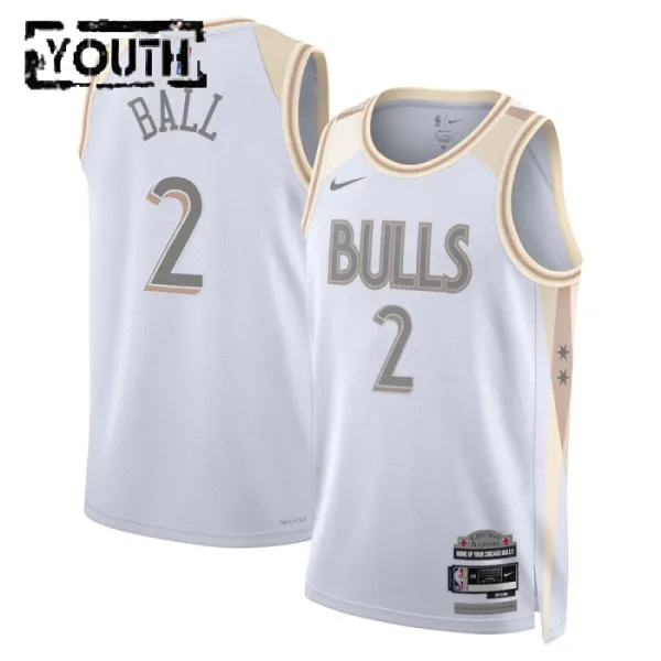 Nike Dječji Dres Chicago Bulls Lonzo Ball City Edition 2024/25 Swingman Bijela Nike Dječji Dres Chicago Bulls Lonzo Ball City Edition 2024/25 Swingman Bijela