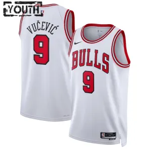 Nike Dječji Dres Chicago Bulls Nikola Vucevic 9 Association Edition Swingman Bijela