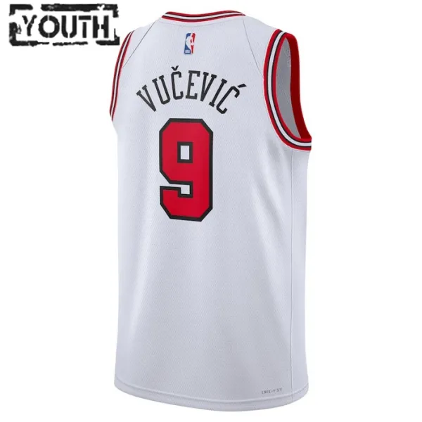 Nike Dječji Dres Chicago Bulls Nikola Vucevic 9 Association Edition Swingman Bijela