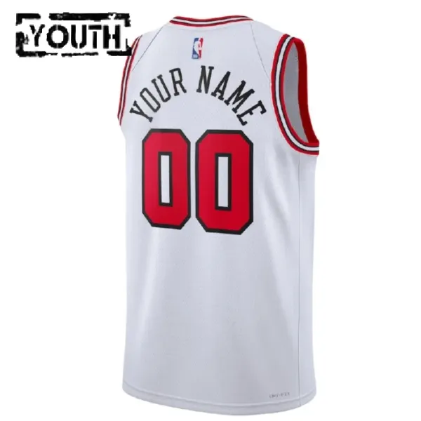 Nike Dječji Dres Chicago Bulls Personalizacija Association Edition Swingman Bijela
