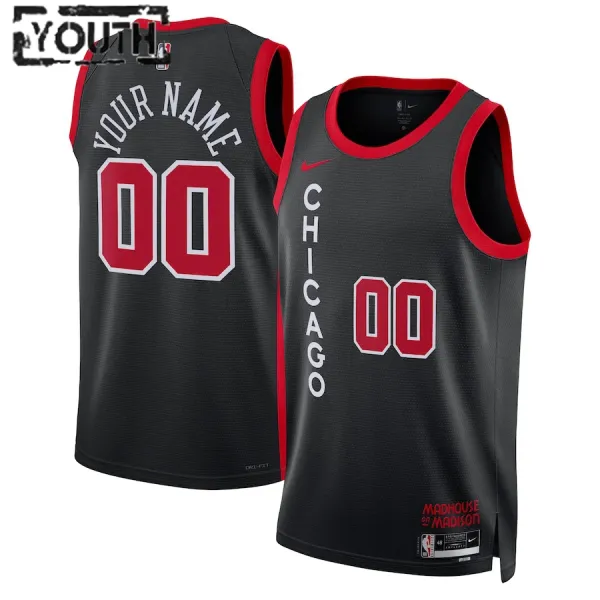 Nike Dječji Dres Chicago Bulls Personalizacija City Edition 2023/24 Swingman Crna Nike Dječji Dres Chicago Bulls Personalizacija City Edition 2023/24 Swingman Crna