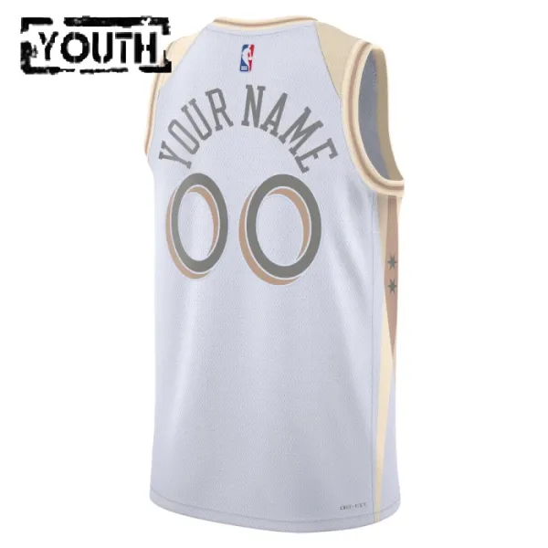 Nike Dječji Dres Chicago Bulls Personalizacija City Edition 2024/25 Swingman Bijela