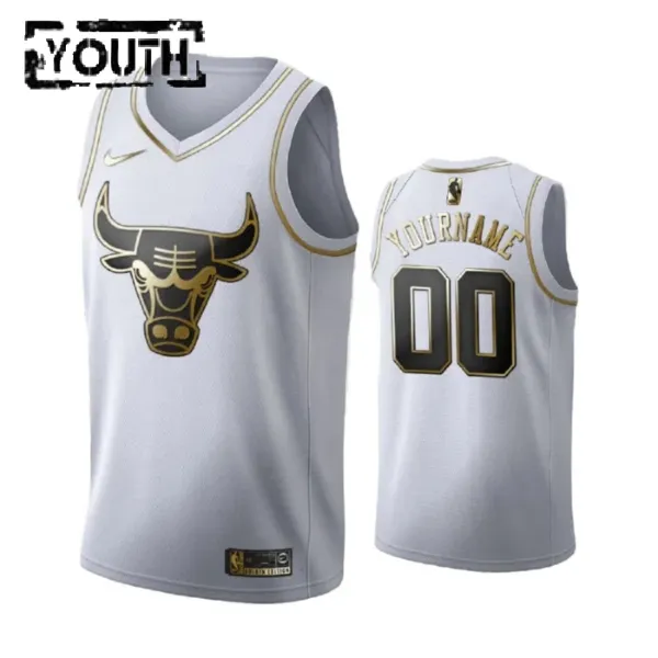 Nike Dječji Dres Chicago Bulls Personalizacija Golden Edition Swingman Bijela Nike Dječji Dres Chicago Bulls Personalizacija Golden Edition Swingman Bijela