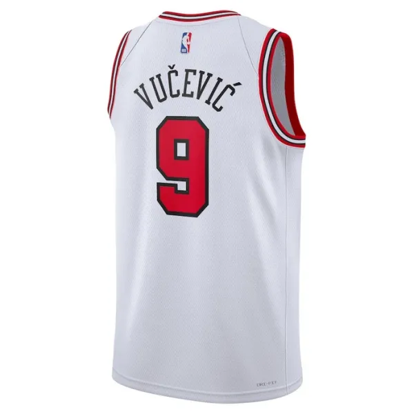 Nike Muški Dres Chicago Bulls Nikola Vucevic 9 Association Edition Swingman Bijela