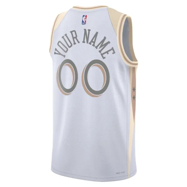 Nike Muški Dres Chicago Bulls Personalizacija City Edition 2024/25 Swingman Bijela
