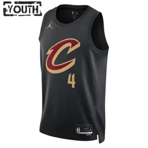 Dječji Dres Cleveland Cavaliers Jordan Evan Mobley 4 Statement Edition Swingman Crna