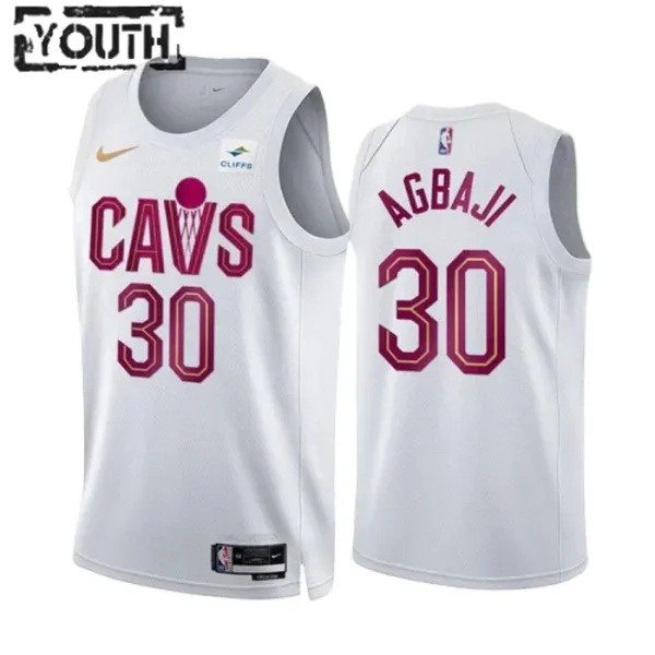 Nike Dječji Dres Cleveland Cavaliers Ochai Agbaji 30 Association Edition Swingman Bijela Nike Dječji Dres Cleveland Cavaliers Ochai Agbaji 30 Association Edition Swingman Bijela
