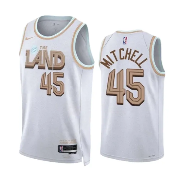 Nike Muški Dres Cleveland Cavaliers Donovan Mitchell 45 City Edition 2022/23 Swingman Bijela Nike Muški Dres Cleveland Cavaliers Donovan Mitchell 45 City Edition 2022/23 Swingman Bijela