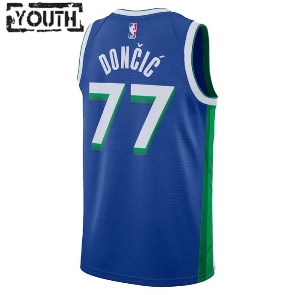 Nike Dječji Dres Dallas Mavericks Luka Doncic 77 City Edition 2022/23 Swingman Plava