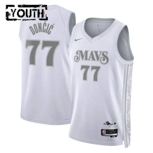 Nike Dječji Dres Dallas Mavericks Luka Doncic City Edition 2024/25 Swingman Bijela Nike Dječji Dres Dallas Mavericks Luka Doncic City Edition 2024/25 Swingman Bijela
