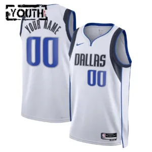 Nike Dječji Dres Dallas Mavericks Personalizacija Association Edition Swingman Bijela