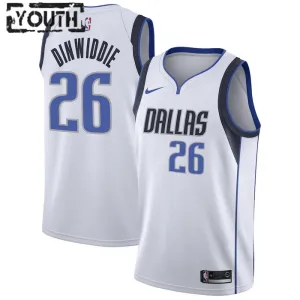 Nike Dječji Dres Dallas Mavericks Spencer Dinwiddie 26 Association Edition Swingman Bijela