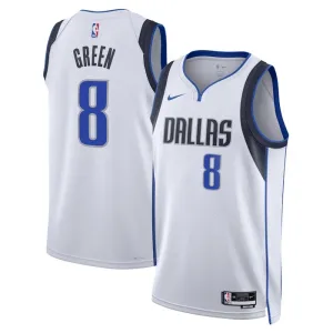 Nike Muški Dres Dallas Mavericks Josh Green 8 Association Edition Swingman Bijela