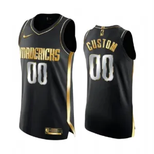 Nike Muški Dres Dallas Mavericks Limited Personalizacija Golden Edition Swingman Crna