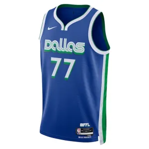Nike Muški Dres Dallas Mavericks Luka Doncic 77 City Edition 2022/23 Swingman Plava