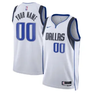 Nike Muški Dres Dallas Mavericks Personalizacija Association Edition Swingman Bijela