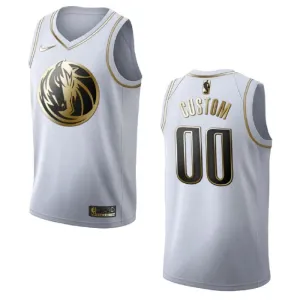 Nike Muški Dres Dallas Mavericks Personalizacija Golden Edition Swingman Bijela