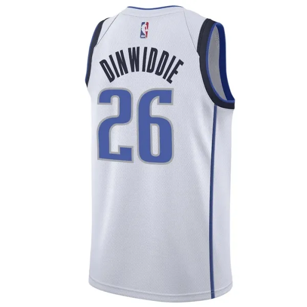 Nike Muški Dres Dallas Mavericks Spencer Dinwiddie 26 Association Edition Swingman Bijela