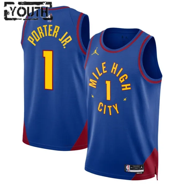 Dječji Dres Denver Nuggets Jordan Michael Porter JR 1 Statement Edition Swingman Plava Dječji Dres Denver Nuggets Jordan Michael Porter JR 1 Statement Edition Swingman Plava