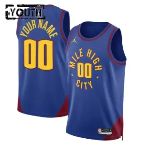 Dječji Dres Denver Nuggets Jordan Personalizacija Statement Edition Swingman Plava