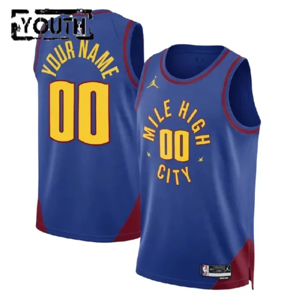 Dječji Dres Denver Nuggets Jordan Personalizacija Statement Edition Swingman Plava Dječji Dres Denver Nuggets Jordan Personalizacija Statement Edition Swingman Plava