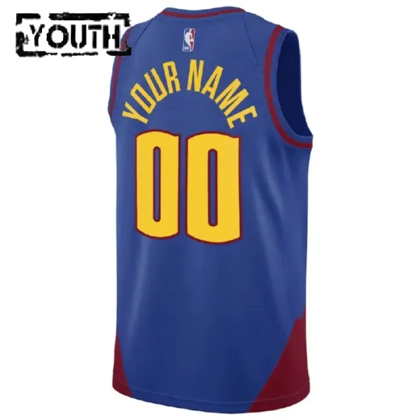 Dječji Dres Denver Nuggets Jordan Personalizacija Statement Edition Swingman Plava