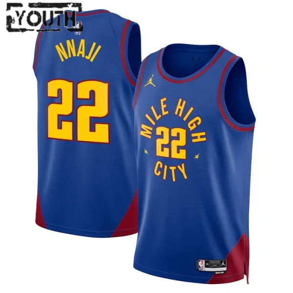 Dječji Dres Denver Nuggets Jordan Zeke Nnaji 22 Statement Edition Swingman Plava Dječji Dres Denver Nuggets Jordan Zeke Nnaji 22 Statement Edition Swingman Plava