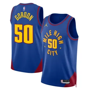Muški Dres Denver Nuggets Jordan Aaron Gordon 50 Statement Edition Swingman Plava