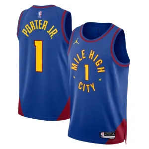 Muški Dres Denver Nuggets Jordan Michael Porter JR 1 Statement Edition Swingman Plava