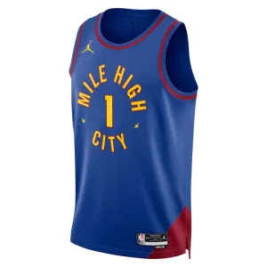 Muški Dres Denver Nuggets Jordan Michael Porter JR 1 Statement Edition Swingman Plava