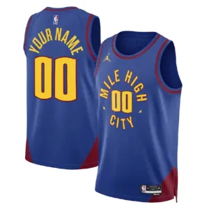 Muški Dres Denver Nuggets Jordan Personalizacija Statement Edition Swingman Plava