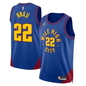Muški Dres Denver Nuggets Jordan Zeke Nnaji 22 Statement Edition Swingman Plava