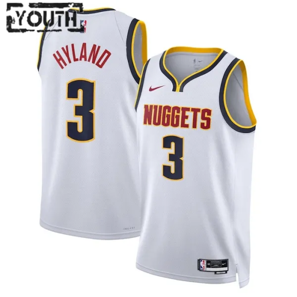 Nike Dječji Dres Denver Nuggets Bones Hyland 3 Association Edition Swingman Bijela Nike Dječji Dres Denver Nuggets Bones Hyland 3 Association Edition Swingman Bijela