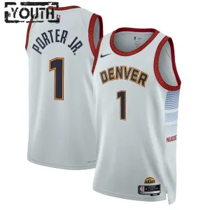 Nike Dječji Dres Denver Nuggets Michael Porter JR 1 City Edition 2022/23 Swingman Sivo
