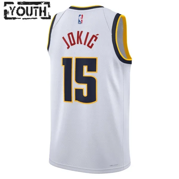 Nike Dječji Dres Denver Nuggets Nikola Jokic 15 Association Edition Swingman Bijela