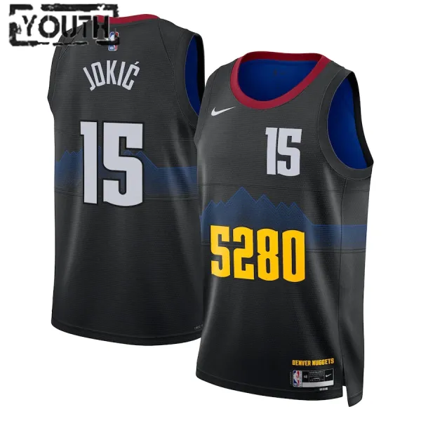 Nike Dječji Dres Denver Nuggets Nikola Jokic City Edition 2023/24 Swingman Crna Nike Dječji Dres Denver Nuggets Nikola Jokic City Edition 2023/24 Swingman Crna