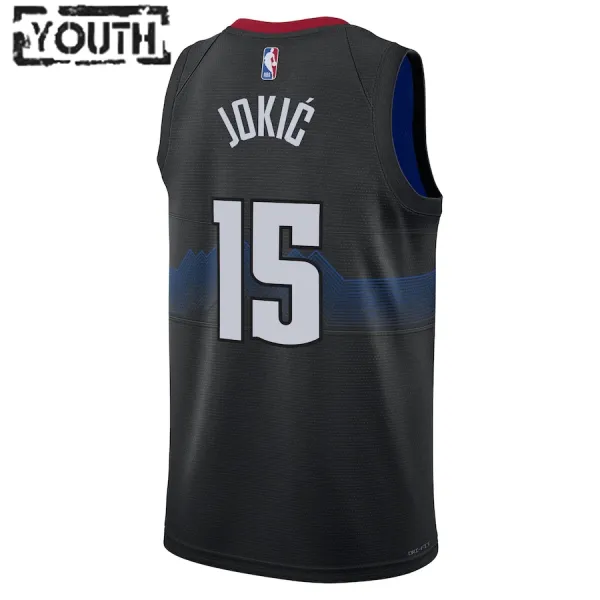 Nike Dječji Dres Denver Nuggets Nikola Jokic City Edition 2023/24 Swingman Crna