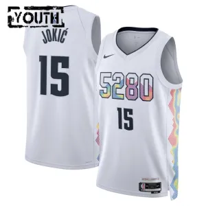 Nike Dječji Dres Denver Nuggets Nikola Jokic City Edition 2024/25 Swingman Bijela