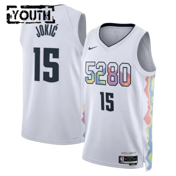 Nike Dječji Dres Denver Nuggets Nikola Jokic City Edition 2024/25 Swingman Bijela Nike Dječji Dres Denver Nuggets Nikola Jokic City Edition 2024/25 Swingman Bijela
