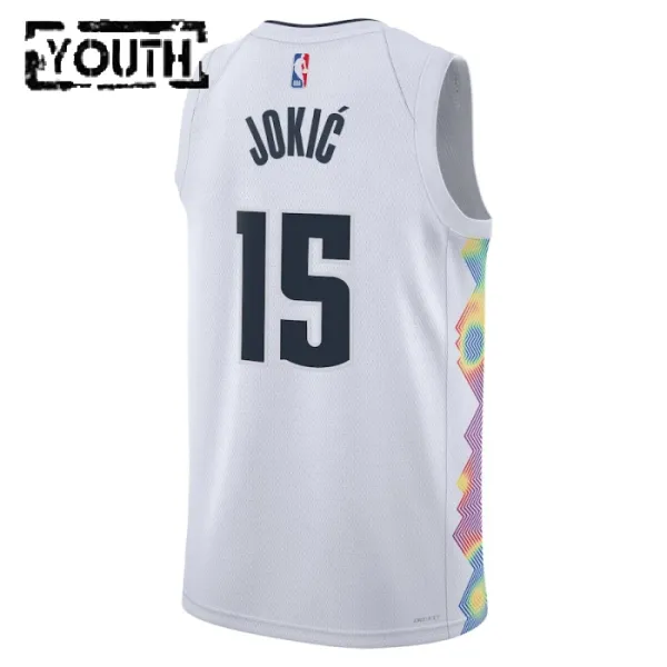 Nike Dječji Dres Denver Nuggets Nikola Jokic City Edition 2024/25 Swingman Bijela