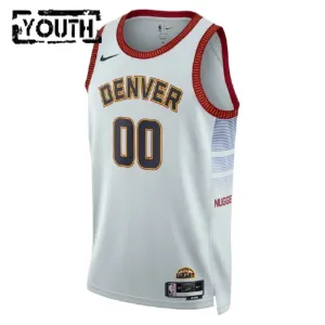 Nike Dječji Dres Denver Nuggets Personalizacija City Edition 2022/23 Swingman Bijela