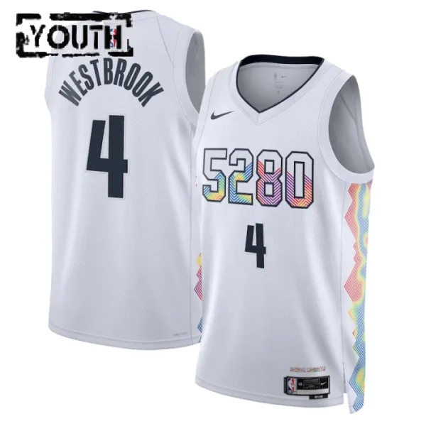 Nike Dječji Dres Denver Nuggets Russell Westbrook City Edition 2024/25 Swingman Bijela Nike Dječji Dres Denver Nuggets Russell Westbrook City Edition 2024/25 Swingman Bijela