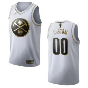 Nike Muški Dres Denver Nuggets Limited Personalizacija Golden Edition Swingman Bijela