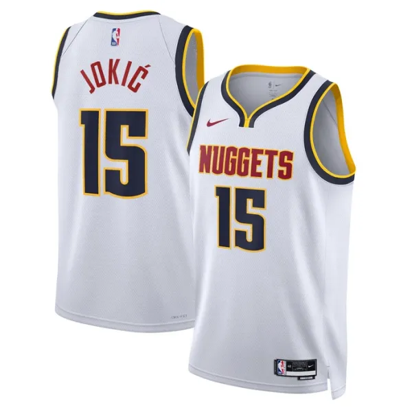 Nike Muški Dres Denver Nuggets Nikola Jokic 15 Association Edition Swingman Bijela Nike Muški Dres Denver Nuggets Nikola Jokic 15 Association Edition Swingman Bijela