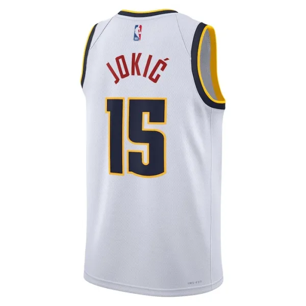 Nike Muški Dres Denver Nuggets Nikola Jokic 15 Association Edition Swingman Bijela