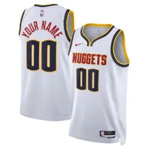 Nike Muški Dres Denver Nuggets Personalizacija Association Edition Swingman Bijela
