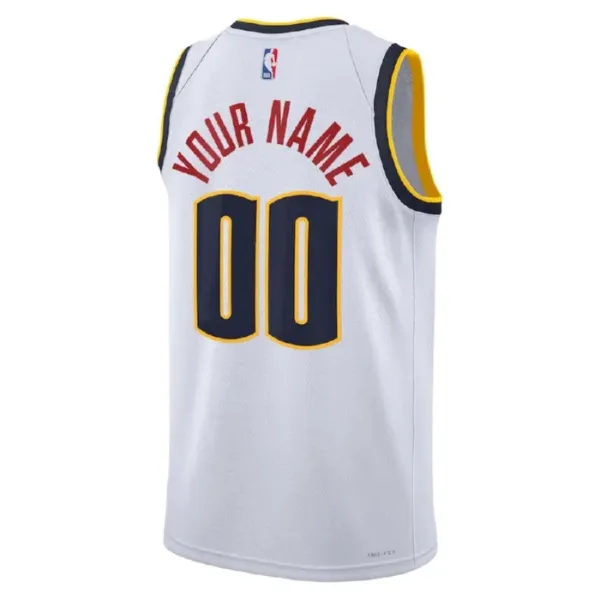 Nike Muški Dres Denver Nuggets Personalizacija Association Edition Swingman Bijela